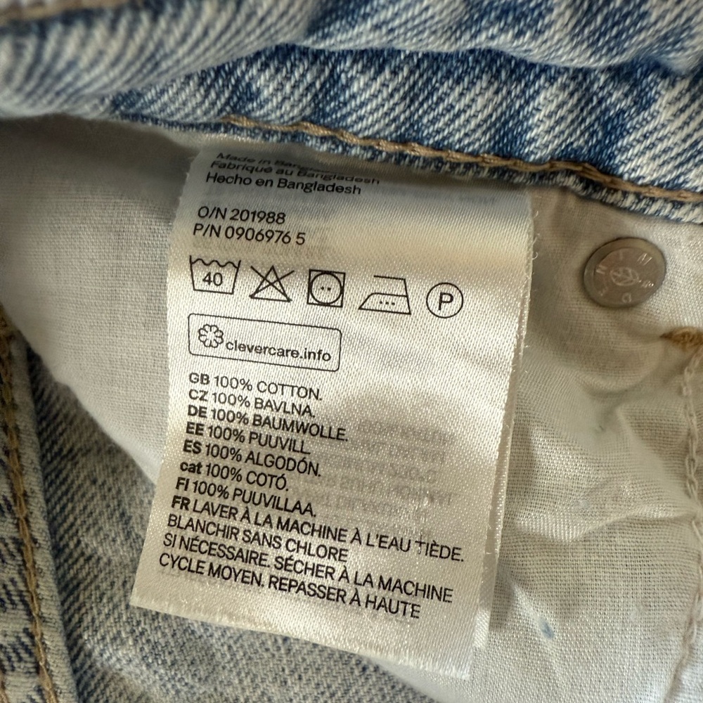 &Denim Distressed Light Blue Jeans Size 2 - Picture 5 of 5